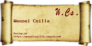 Wessel Csilla névjegykártya